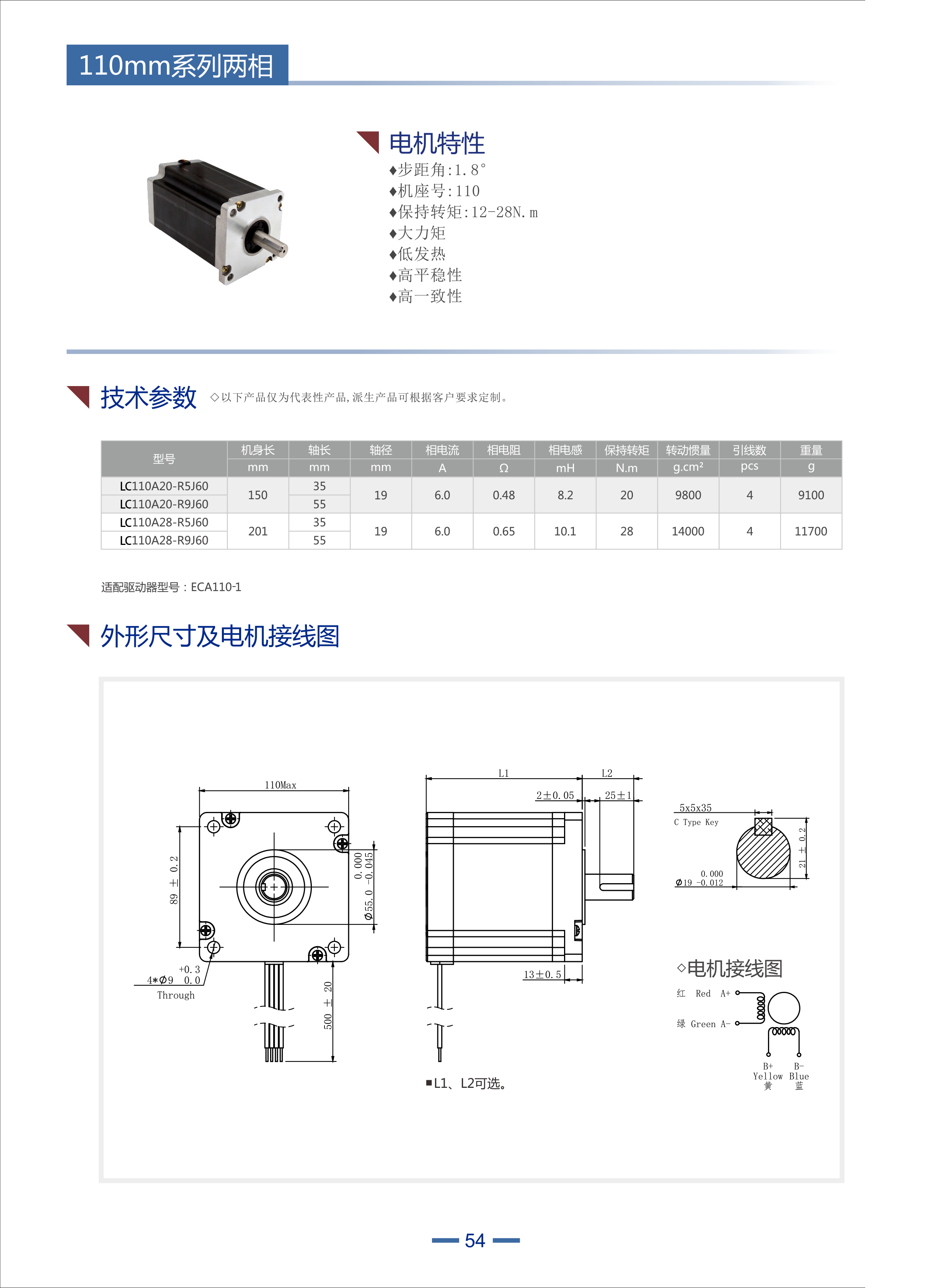 立成110步進電機參數(shù):步距角:1.8機座號:110保持轉(zhuǎn)矩:12-28N.m大力矩低發(fā)熱高平穩(wěn)性高一致性